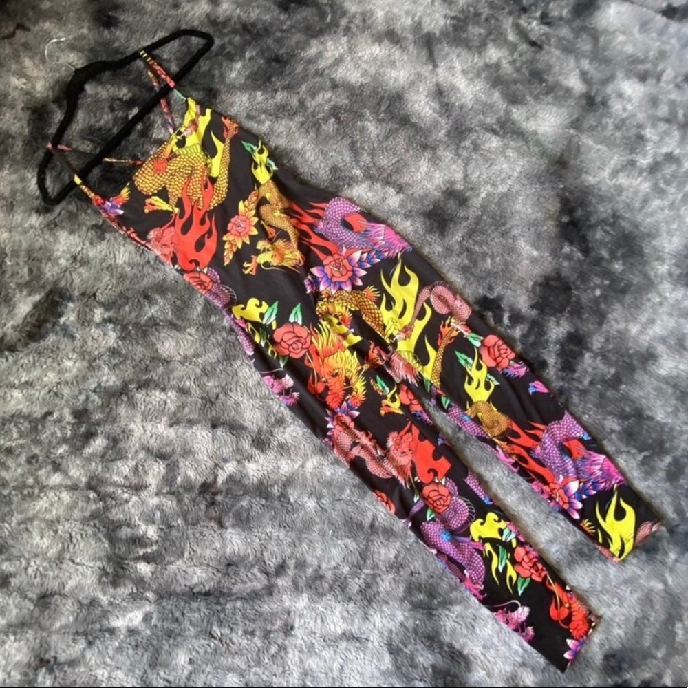 Jaded London Dragon Print Catsuit